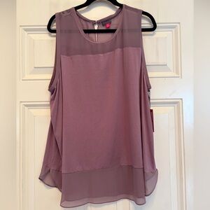 NWT Vince Camuto Mauve Sleeveless Blouse